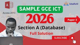Database ICT GCE Sample | Primary Key, Foreign Key, Normalisation & ER Diagrams Explained