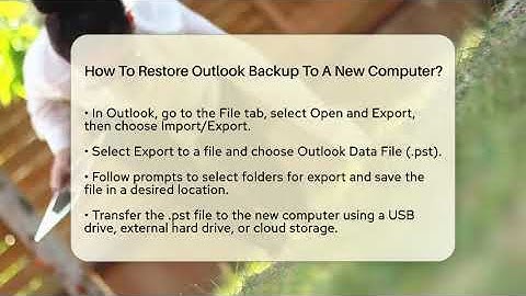How To Restore Outlook Backup To A New Computer? - TheEmailToolbox.com
