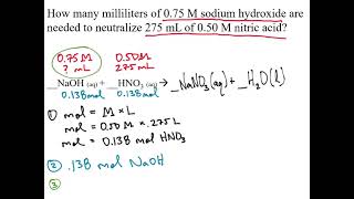 Solution stoichiometry example 2