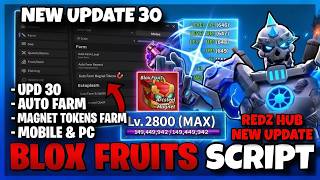 Update Script Blox Fruit Mobile REDZ HUB 🔴 AUTO FARM Magnet Token , Auto Secret Quest Complete