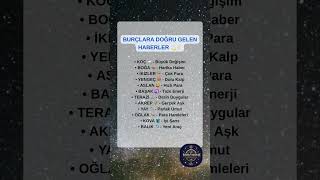 Burçlara Doğru Gelen Haberler Nelerdir? Yorumlarda Buluşalım #burçhane