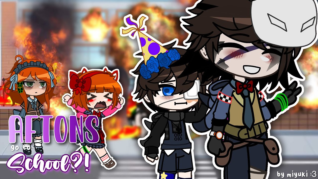 Afton kids (and William) go to school || Gacha Club • FNAF - YouTube