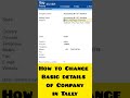 Tally Prime #shorts #tallyprime #tallyprimefullcourse #gst #accounting