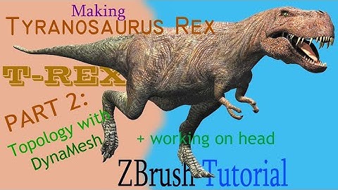 ZBrush Tutorial - Sculpting T-REX - Part 2: Adaptive Skin, DynaMesh and Low-Level Detail