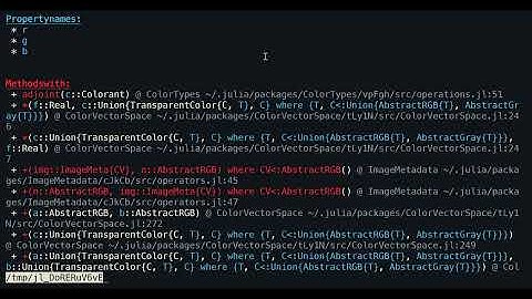 [Wakaran.jl]  Julia  がわからんかったので、REPL でその変数が呼べるメソッドを確認できるパッケージを作成している途中