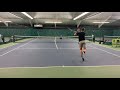 Approach and volley drill with slinger bag