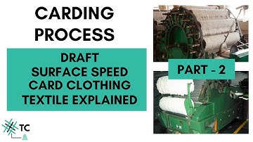 Carding Part 2 |  Surface Speed | Draft| Card Clothing | Carding | Doffing| TexConnect |