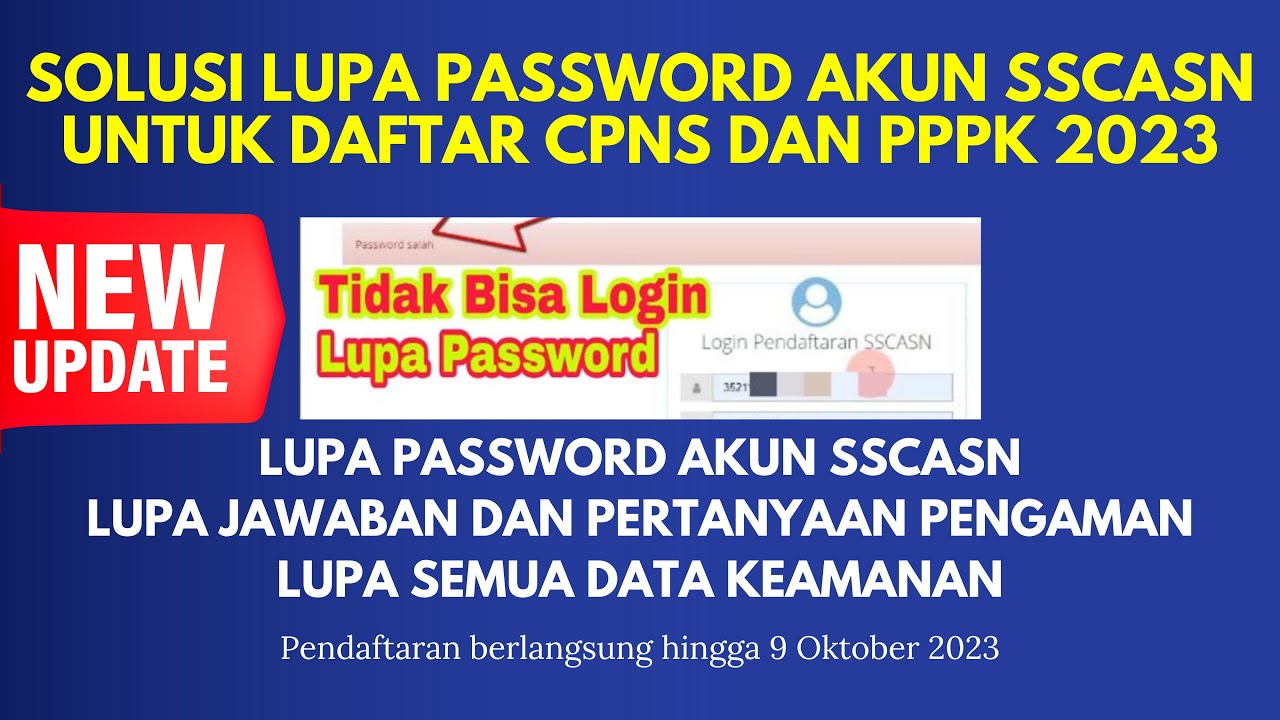 Ketika Lupa Password di SSCASN: Solusi Lengkap Untuk Calon ASN 2024
