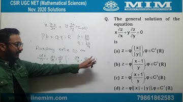 NTA CSIR NET MATHS - Differential equation Nov 2020 Part B Ques 2