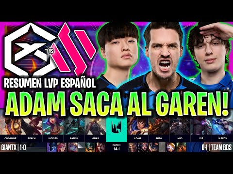 ADAM VUELVE A SACAR SU LEGENDARIO GAREN! | GX vs BDS RESUMEN LEC INVIERNO 2024 ESPAÑOL LVP