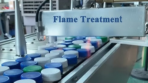 Flame treatment machine:pre-printing for the bottle caps