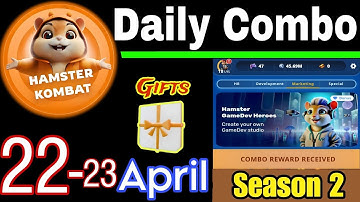 Hamster Kombat GameDev Heroes 🎮| 22-23 April Daily Combo 🧩 Season 2