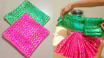 Quick and easy varalakshmi saree dropping with blouse piece different type/how to drape varalakshmi