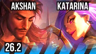 AKSHAN vs KATARINA (MID) | EUW Challenger | 26.2