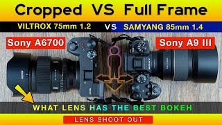 Samyang 85mm 1.4 vs Viltrox 75mm 1.2 Lens Comparison: Sony A9II and A6700 Cropped and Full Frame