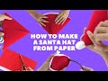 HOW TO MAKE A SANTA HAT FROM PAPER (Step-by-Step)