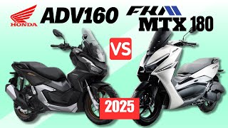 Honda ADV 160 vs FKM MTX 180 | Side by Side Comparison | Specs & Price | 2025