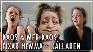 PSYKBRYT & FIXAR HEMMA (från KAOS till mindre kaos + rensar källaren)