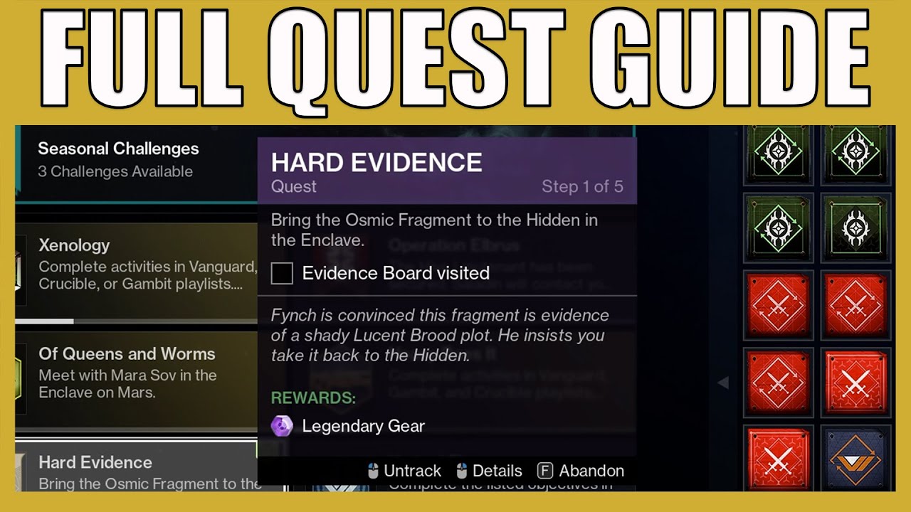 Hard Evidence Quest Guide Destiny 2 Witch Queen - How To Unlock The Evidence Board Missions