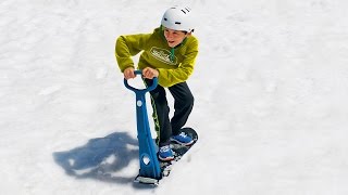 https://www.thegrommet.com/ski-skooter A snow scooter gives kids a reason to stay outside even when it