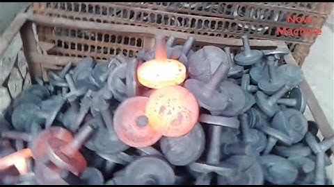 Incredible forging machine at factory. Most dangerous machine I