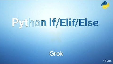 if else elif Python