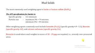 Know the Mud Solids Analysis & Classification