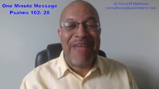 One Minute Message - Are You Children Secure - Psalms 102:28