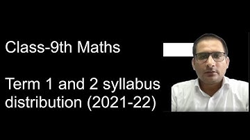 class 9th maths cbse term 1 and 2 syllabus distribution update