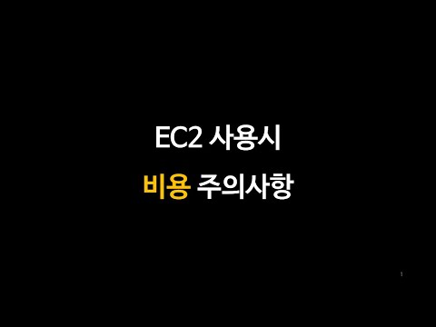 AWS EC2 기타비용 