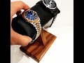 腕時計スタンド レザー 木製 2本用