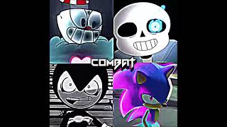 CUPHEAD 🆚 SANS 🆚 BENDY 🆚 SONIC (ALL FORMS)