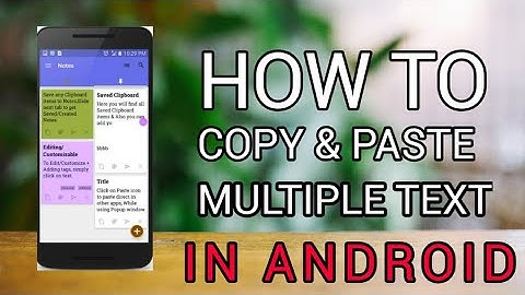 How to Copy And Paste Multiple Texts In Android