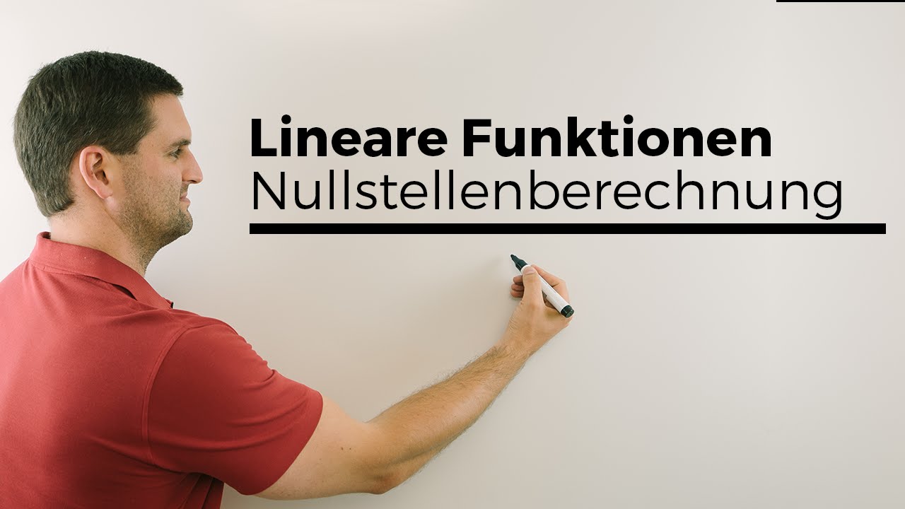 Lineare Funktionen bersicht mit Nullstellenberechnung  Mathe by Daniel Jung