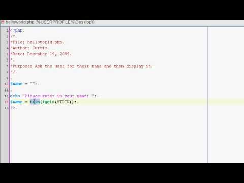Learning the Basic's of PHP Programming - Tutorial 2 - YouTube
