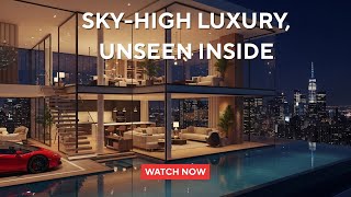 NYC Penthouse with Infinity Pool & Red Lamborghini Inside✨🌃🚘