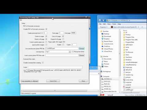 How to print a pdf file as postscript with tray settings with Batch & Print Premium Law Edition