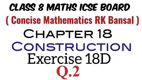 Exercise 18D Q.2 Class 8 Maths ICSE Board Selina publication