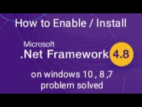 ติด ตั้ง net framework ไม่ ได้  New Update  How To Enable / Install .NET Framework 4.8 On Windows 7,8.1,10 | Problem Solved |