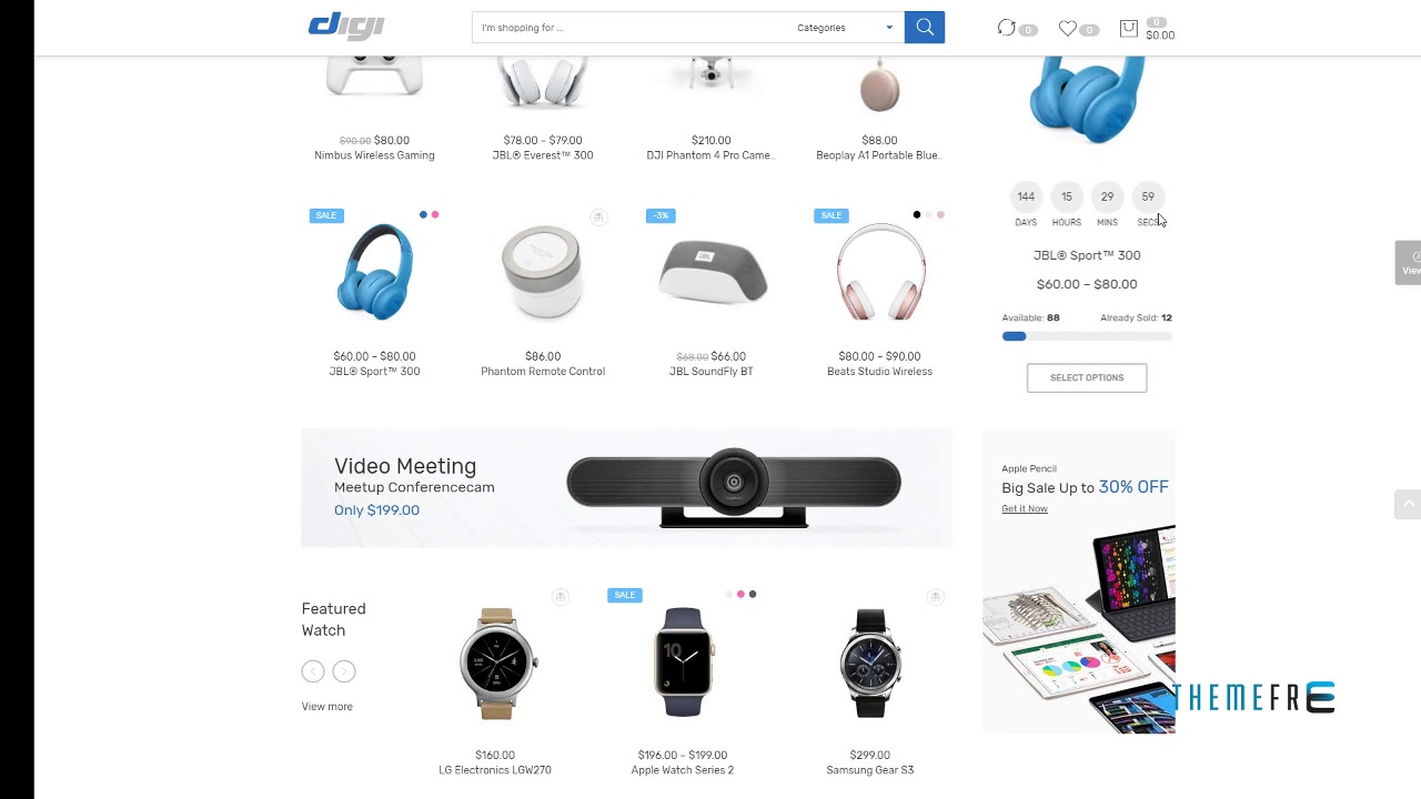 Digi - Electronics WooCommerce Theme (Promotion Gift Feature) - YouTube