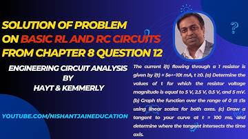 Chapter 8 Q12 Basic RL and RC Circuits: Hayt