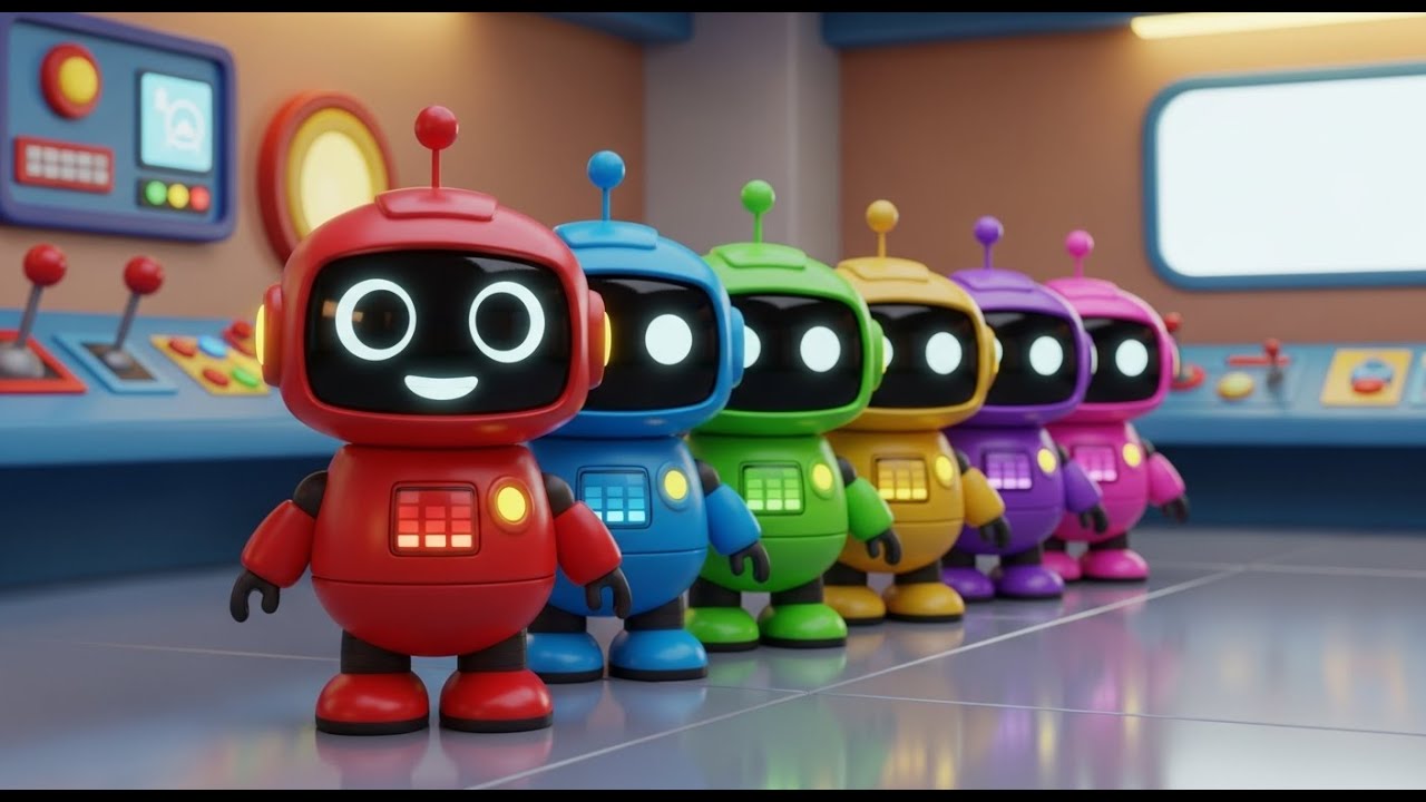 Seven Tiny Robots Count Together | Best Nursery Rhymes and Kids Songs ...