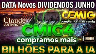 CMIG4 CEMIG DIVIDENDOS CHEGANDO em JUNHO IPO ANTHROPIC #cmig4 #dividendos #ações #investir #ia 
