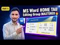 MS Word Editing Group in Home Tab Full Tutorial Urdu and Hindi | Find Replace Select Tools Explained