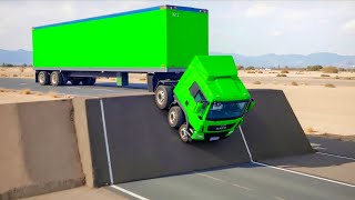Cars vs Unfinished Road EXTREME Challenge #7 in BeamNG Drive -BeamNG Crown -Mobil vs Unfinished Road