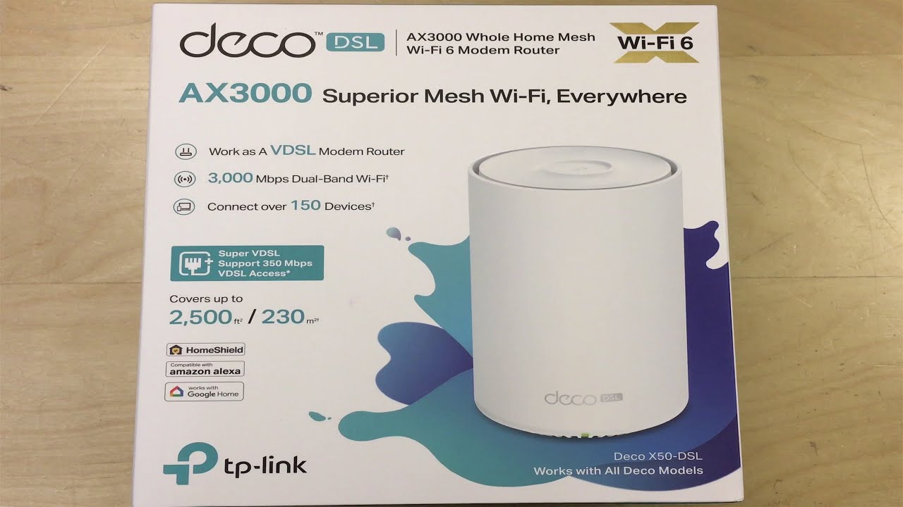 Déco X50-DSL Routeur Wi-Fi 6 maillé pour toute la maison AX3000