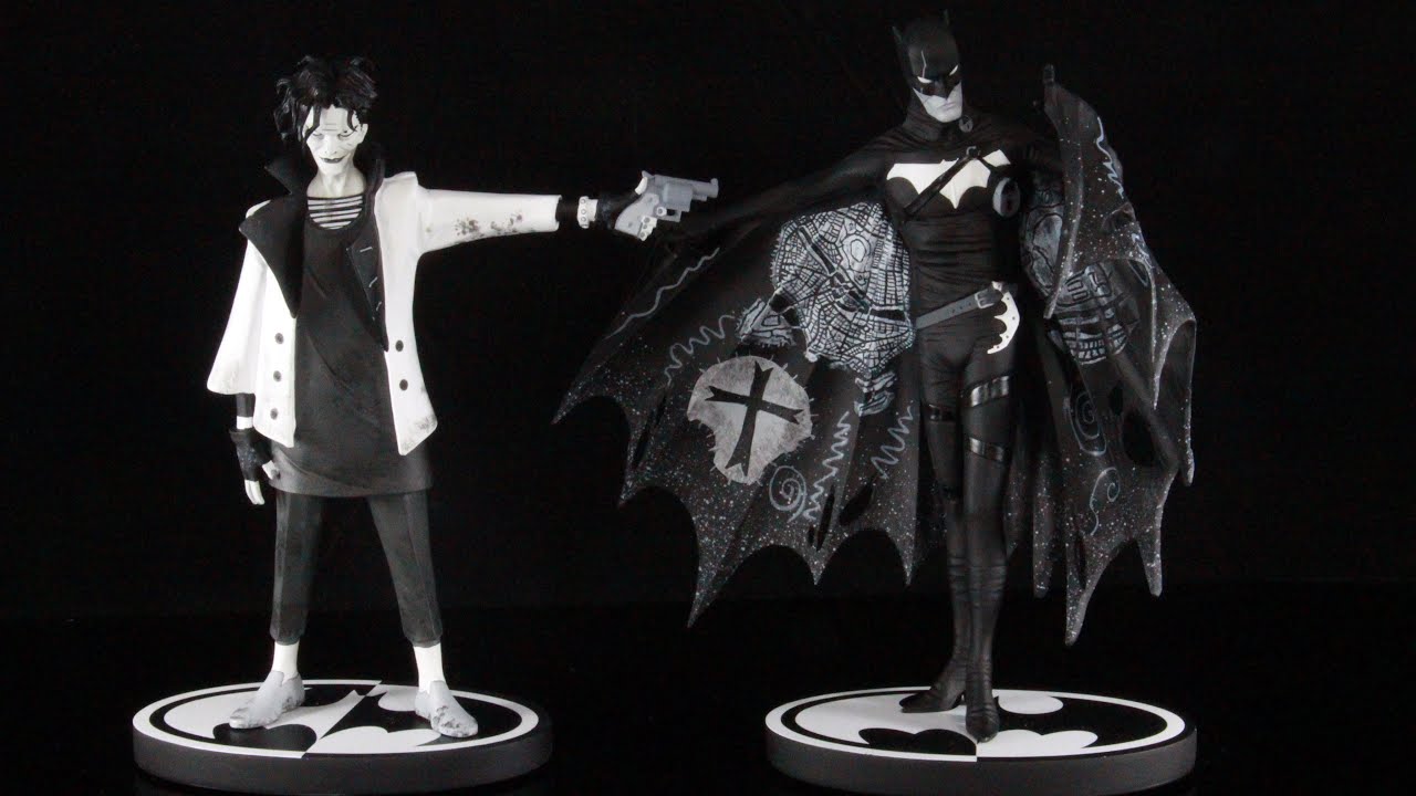 DC Collectibles Black and White Statue (Gerard Way) Batman & The Joker  review - YouTube