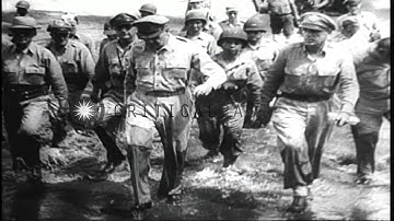 Montage of World War II scenes, encompassing the allied Pacific campaigns and Big...HD Stock Footage