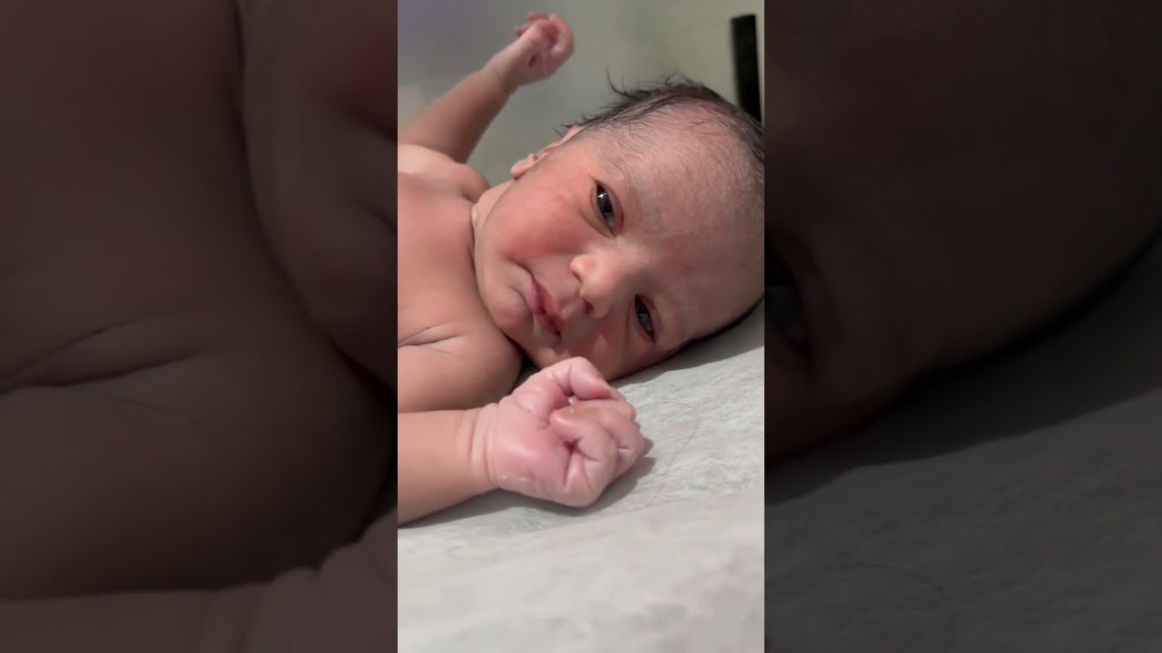 Newborn Baby First Movements 😍 #newbornbaby #adoreble #shortsfeed #ytshorts #cutebaby