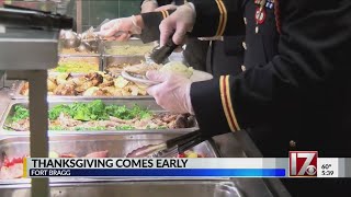 Fort Bragg soldiers prepare Thanksgiving feast